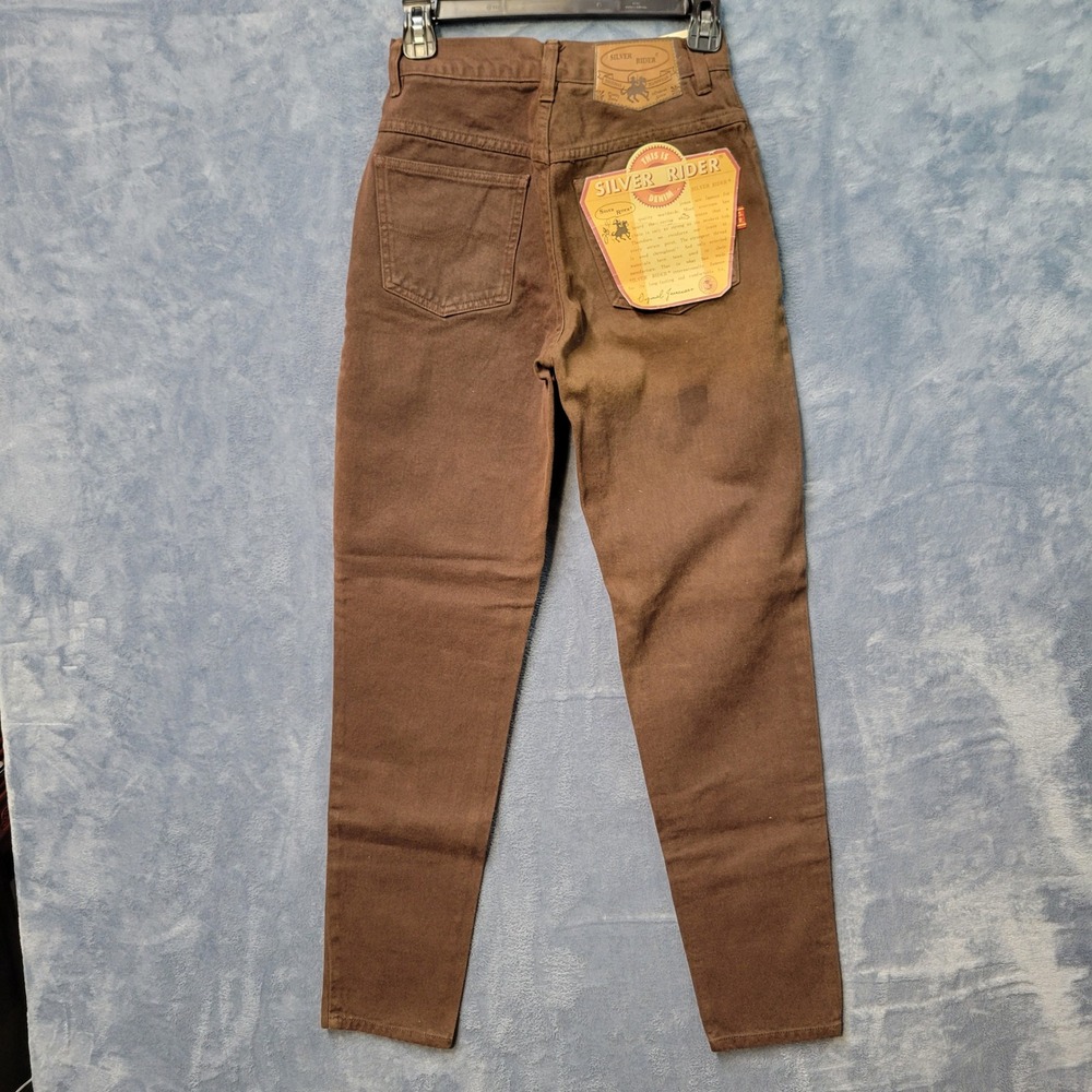 Vintage Silver Rider Denim Jeans‎ Size 3/4 Brown Wash High Waist New With Tags